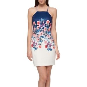 NWT- Guess Brand Floral Strappy Back Dress, Size 8